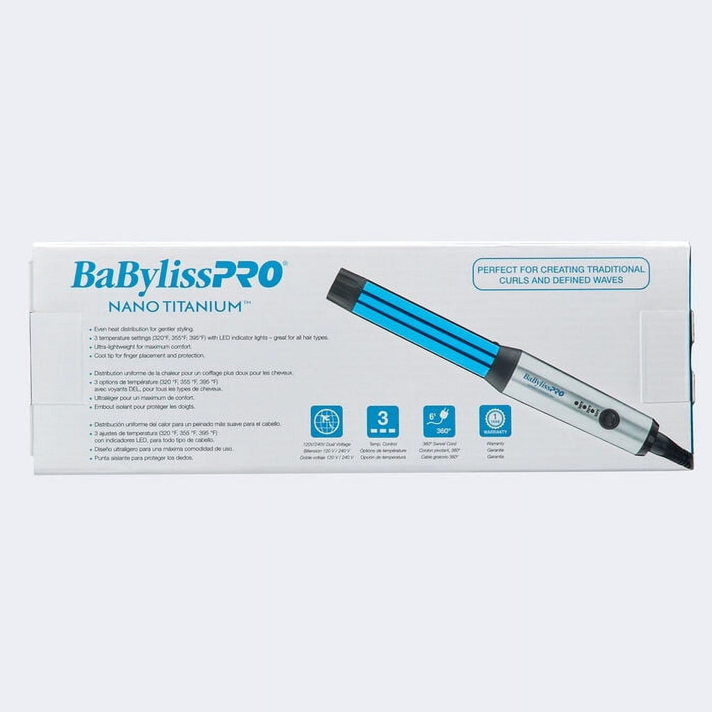 BaBylissPRO Nano Titanium Compact 1" Curling Iron Wand