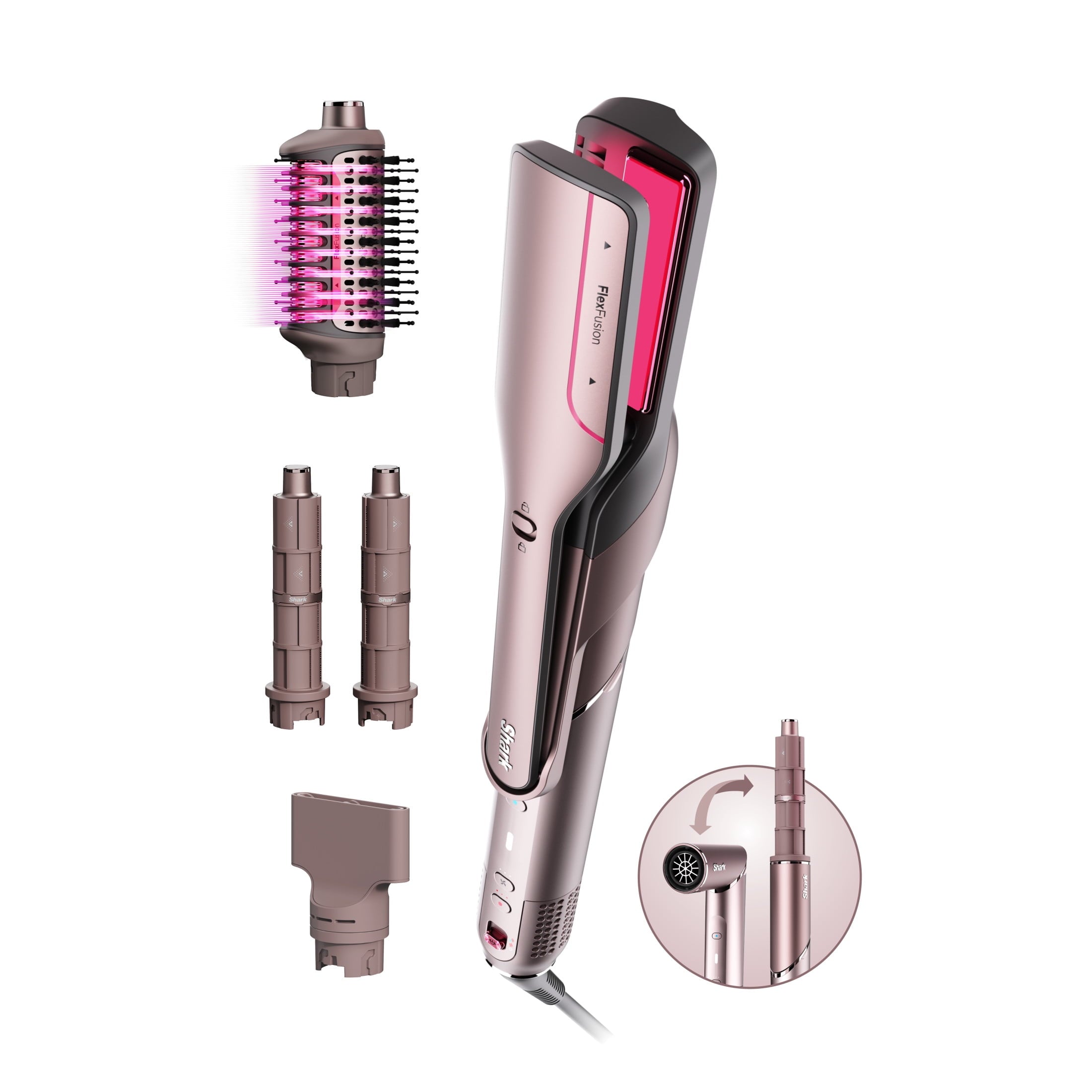 Shark FlexFusion Air & Ceramic System with Air Straightener, Metallic Mist HD641S