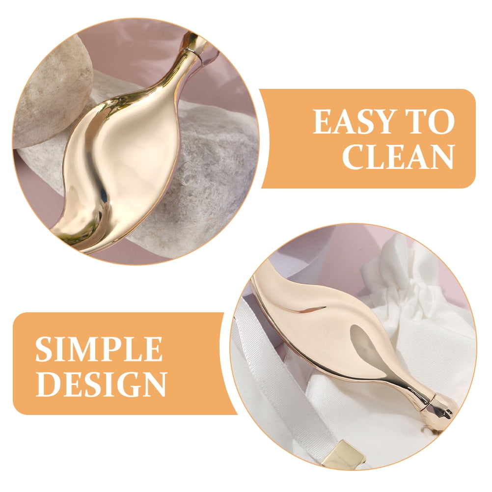 OFFIGAM Facial Roller Massager Skin Care Tools Golden Color for Beauty Enthusiasts 1Pcs