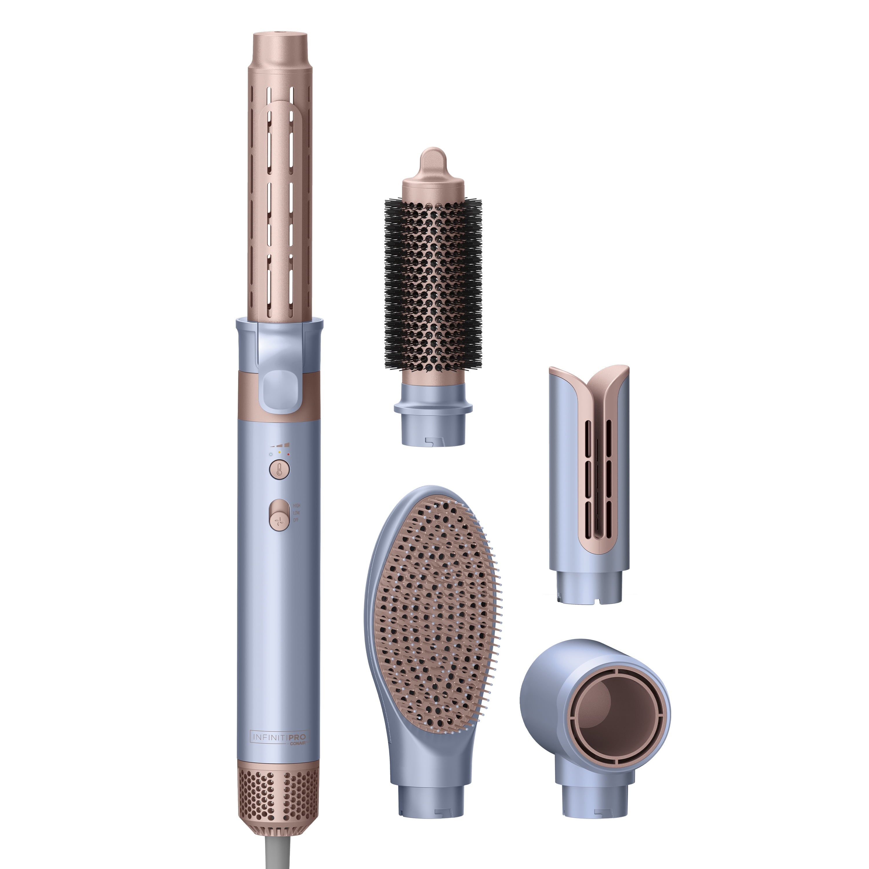 InfinitiPRO DigitalAIRE Wet-to-Dry Styling Wand with Multiple Attachments & Storage Bag