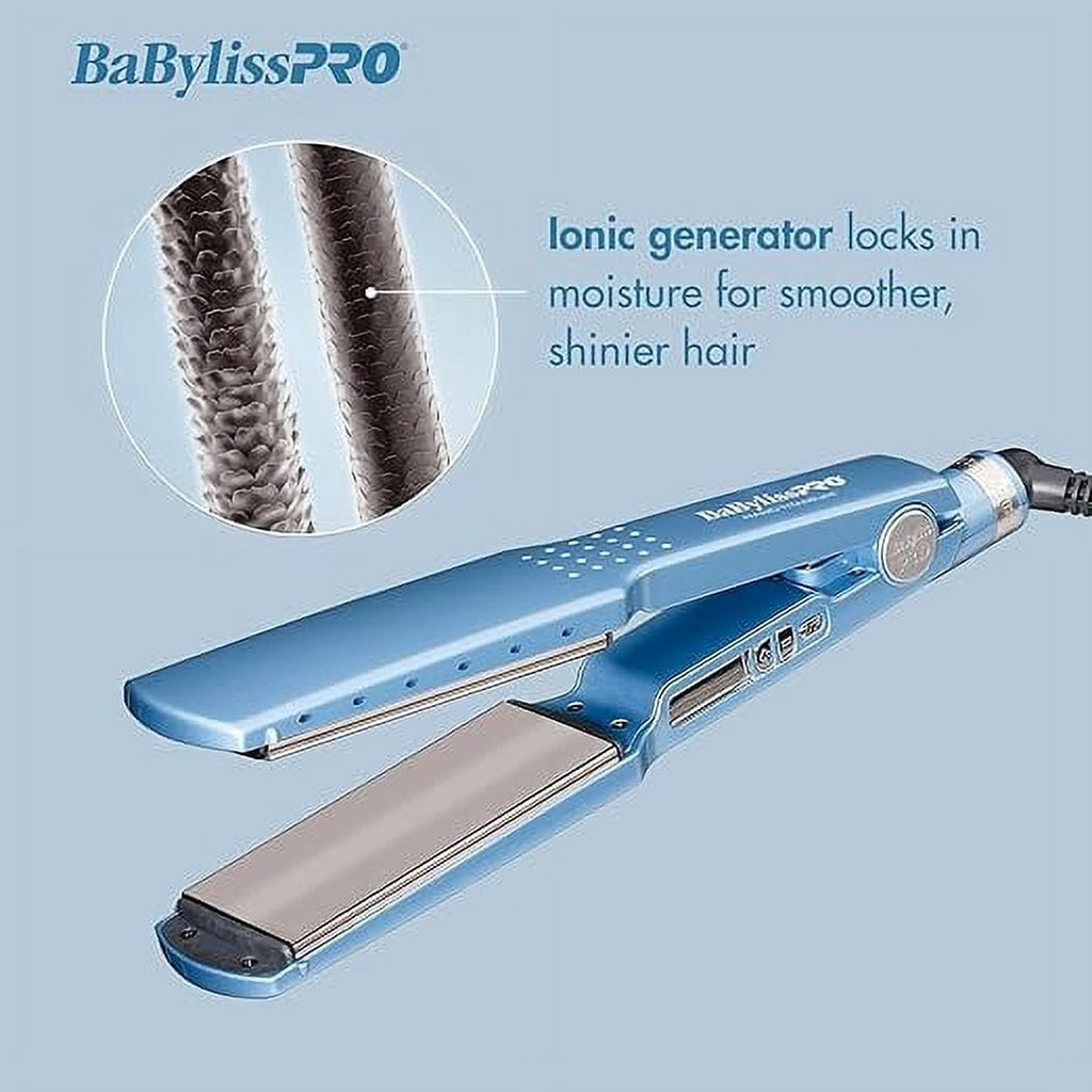 BaBylissPRO Nano Titanium 1 1/4" Ionic Flat Iron Hair Straightener