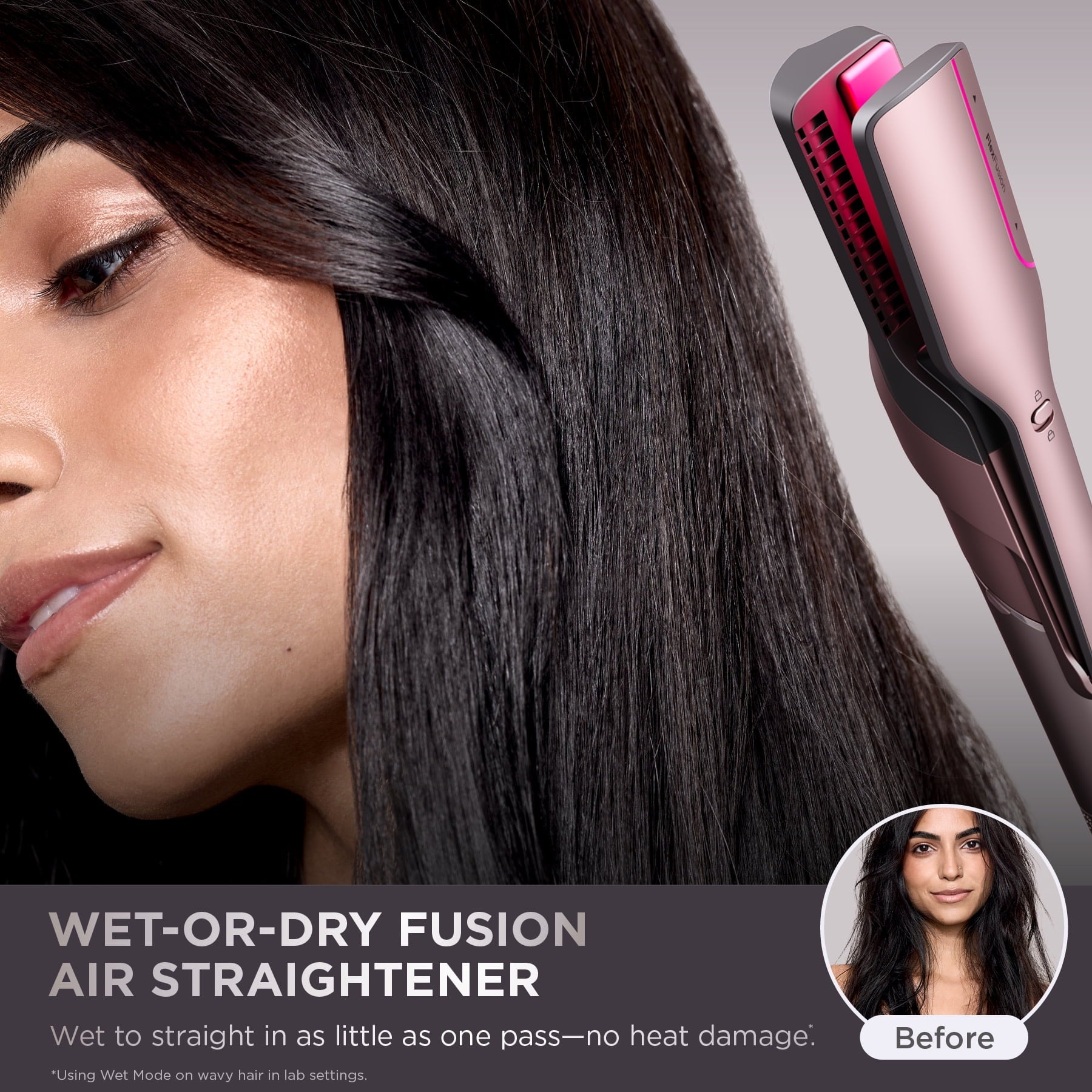 Shark FlexFusion Air & Ceramic System with Air Straightener, Metallic Mist HD641S