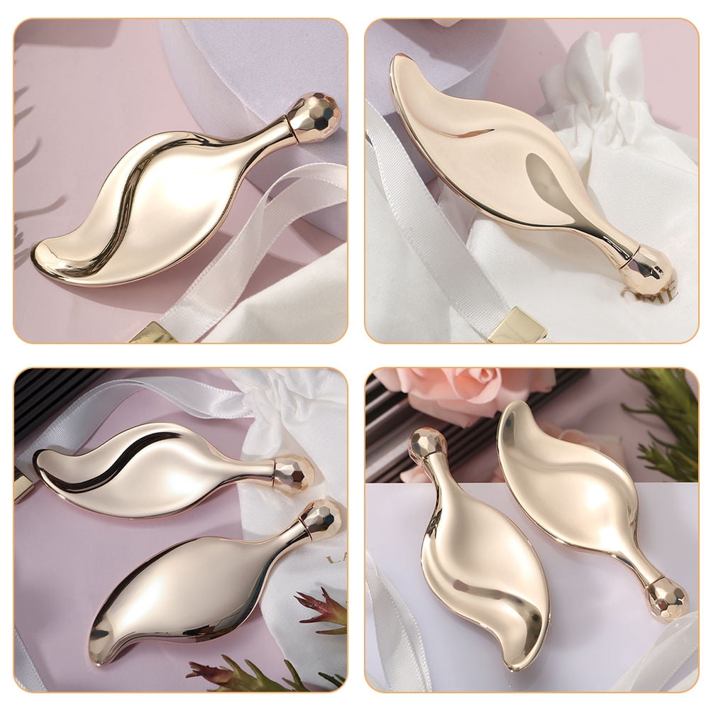 OFFIGAM Facial Roller Massager Skin Care Tools Golden Color for Beauty Enthusiasts 1Pcs