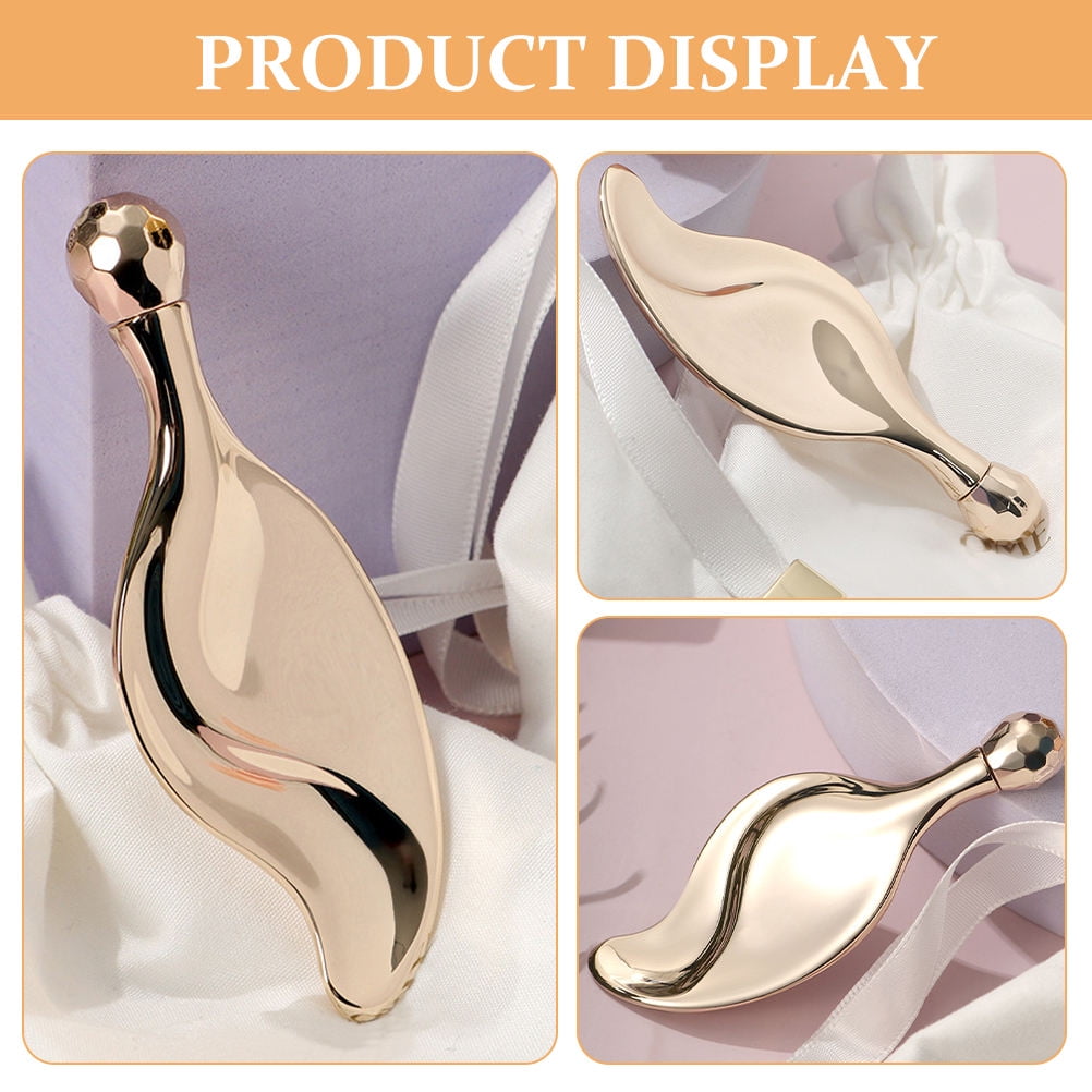 OFFIGAM Facial Roller Massager Skin Care Tools Golden Color for Beauty Enthusiasts 1Pcs