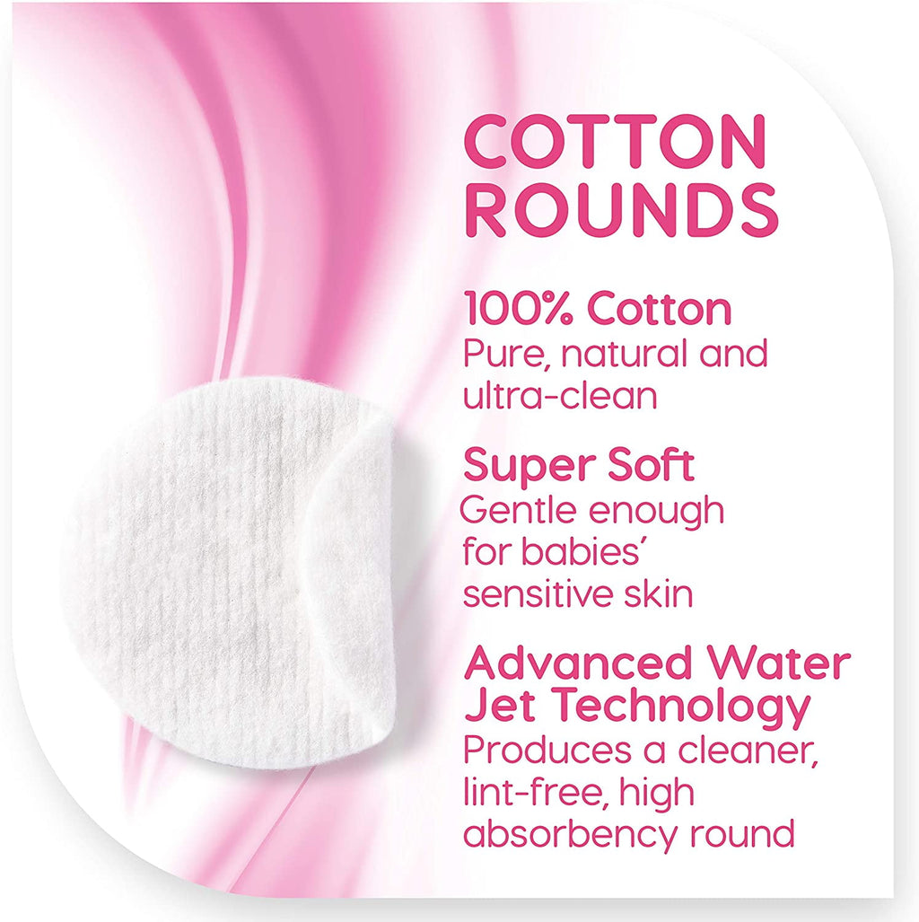 Simply Soft Cotton Rounds, 100% Cotton Absorbent and Textured Cotton Pads, Lint-Free, 300 Count