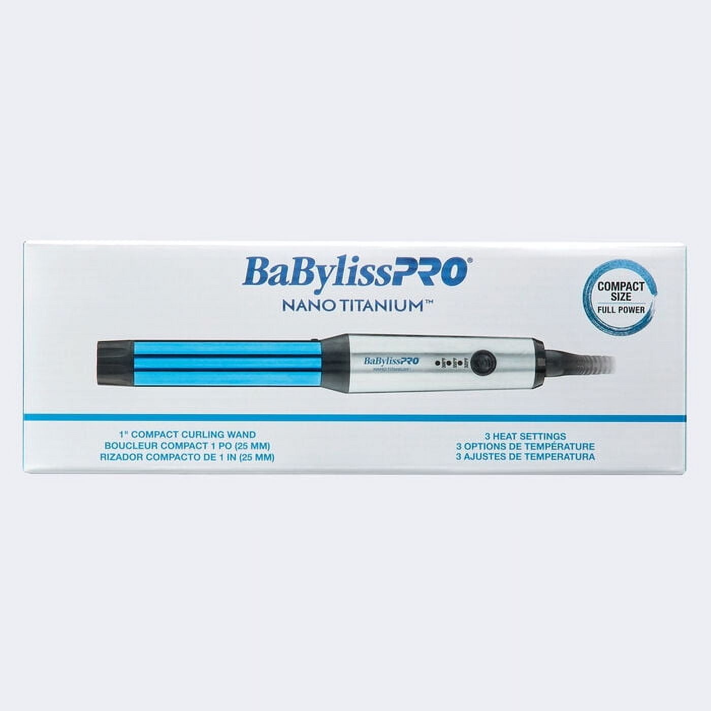 BaBylissPRO Nano Titanium Compact 1" Curling Iron Wand