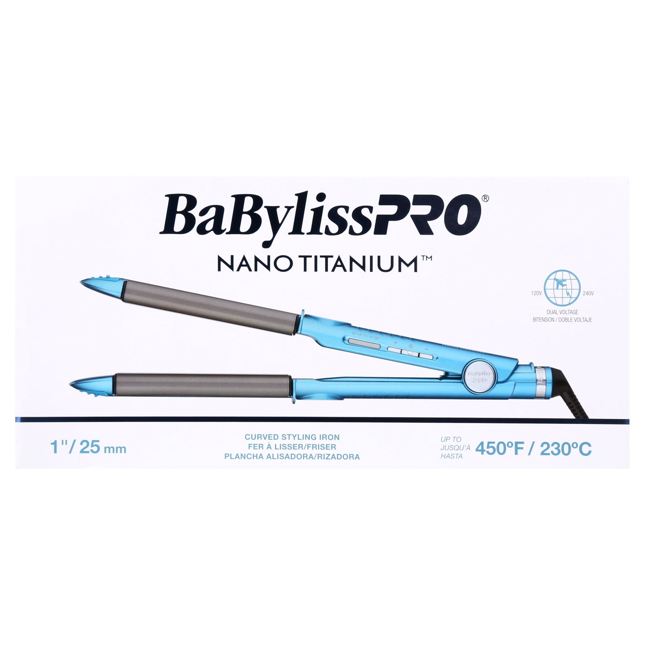 BaBylissPRO Nano Titanium 1" Curved Styling Iron
